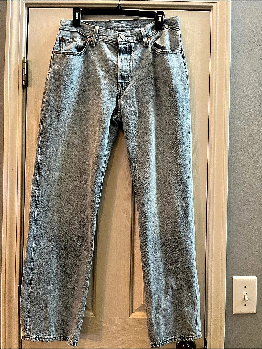 Levi’s 726 High Rise Flare Jeans Light Wash Stretch Size 30 x 30